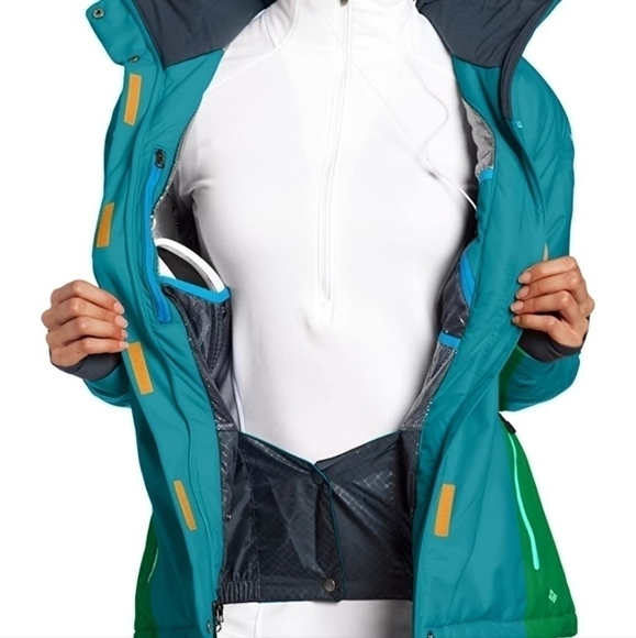 COLUMBIA Womans Powderhouse Jacket Emerald Size XS - Picture 4 of 16